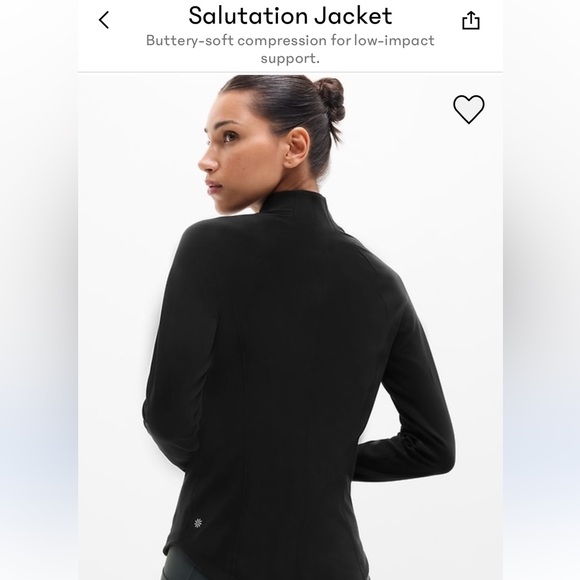NWOT Athleta Salutation jacket XL Black - Picture 8 of 10